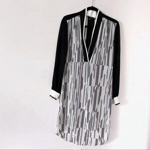 Melissa Nepton printed long sleeve dress Small